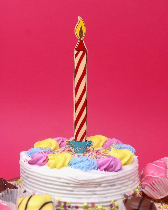 Birthday Candle Bookmark: Peach