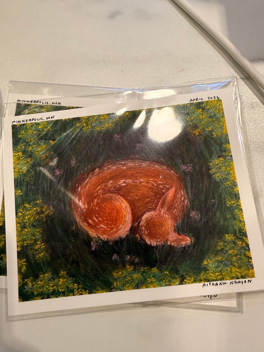 Sleeping Fawn Fields mini print