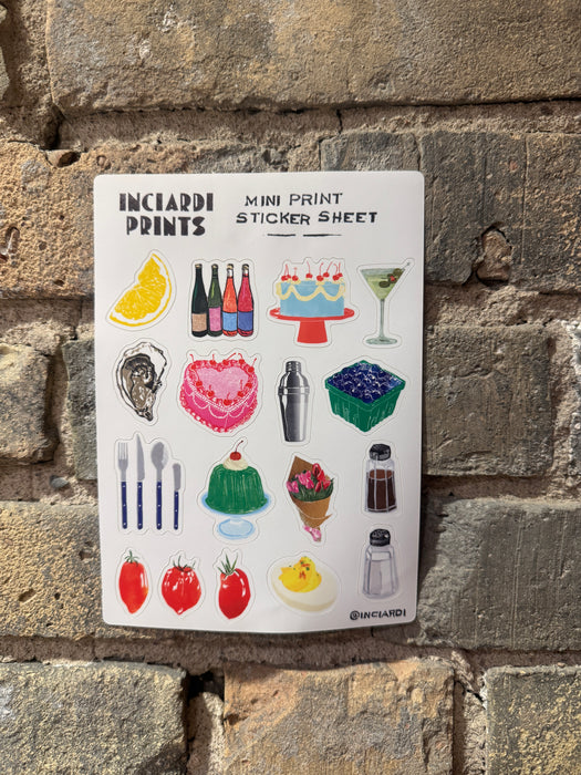 Inciardi Dinner Party Sticker Sheet