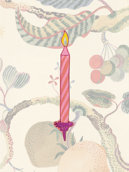 Birthday Candle Bookmark: Apricot