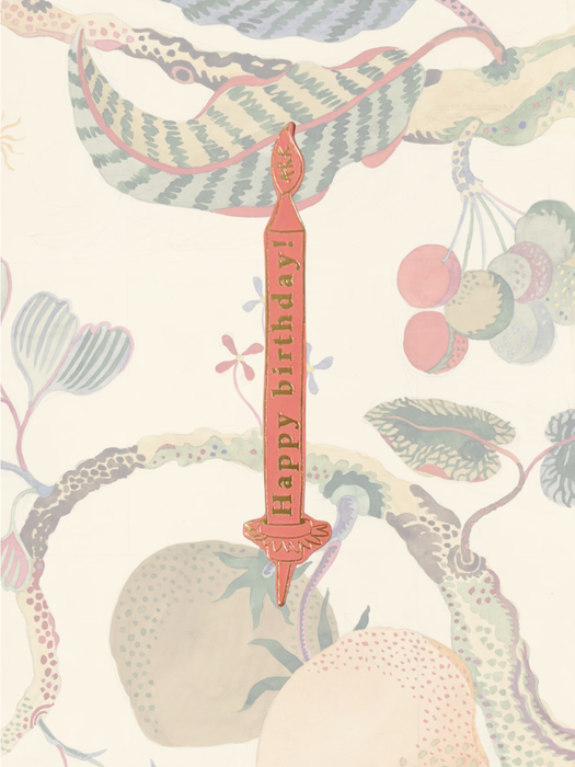 Birthday Candle Bookmark: Apricot