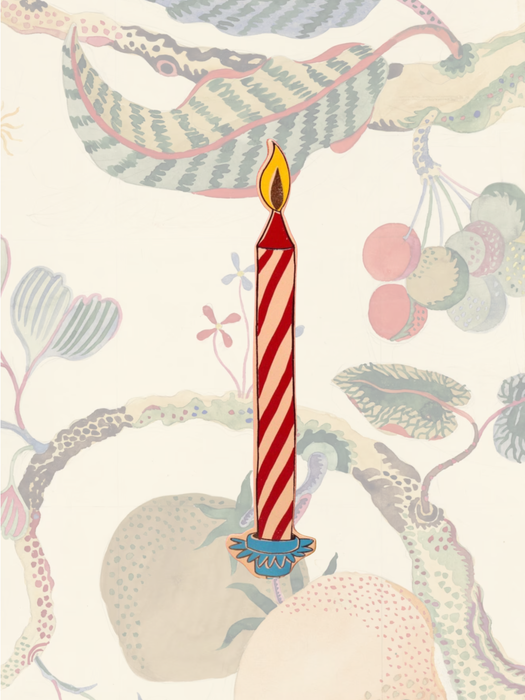 Birthday Candle Bookmark: Peach